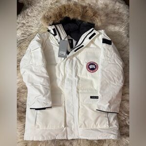 Canada Goose Expedition Mens Parka Size L in N Star White 4660M